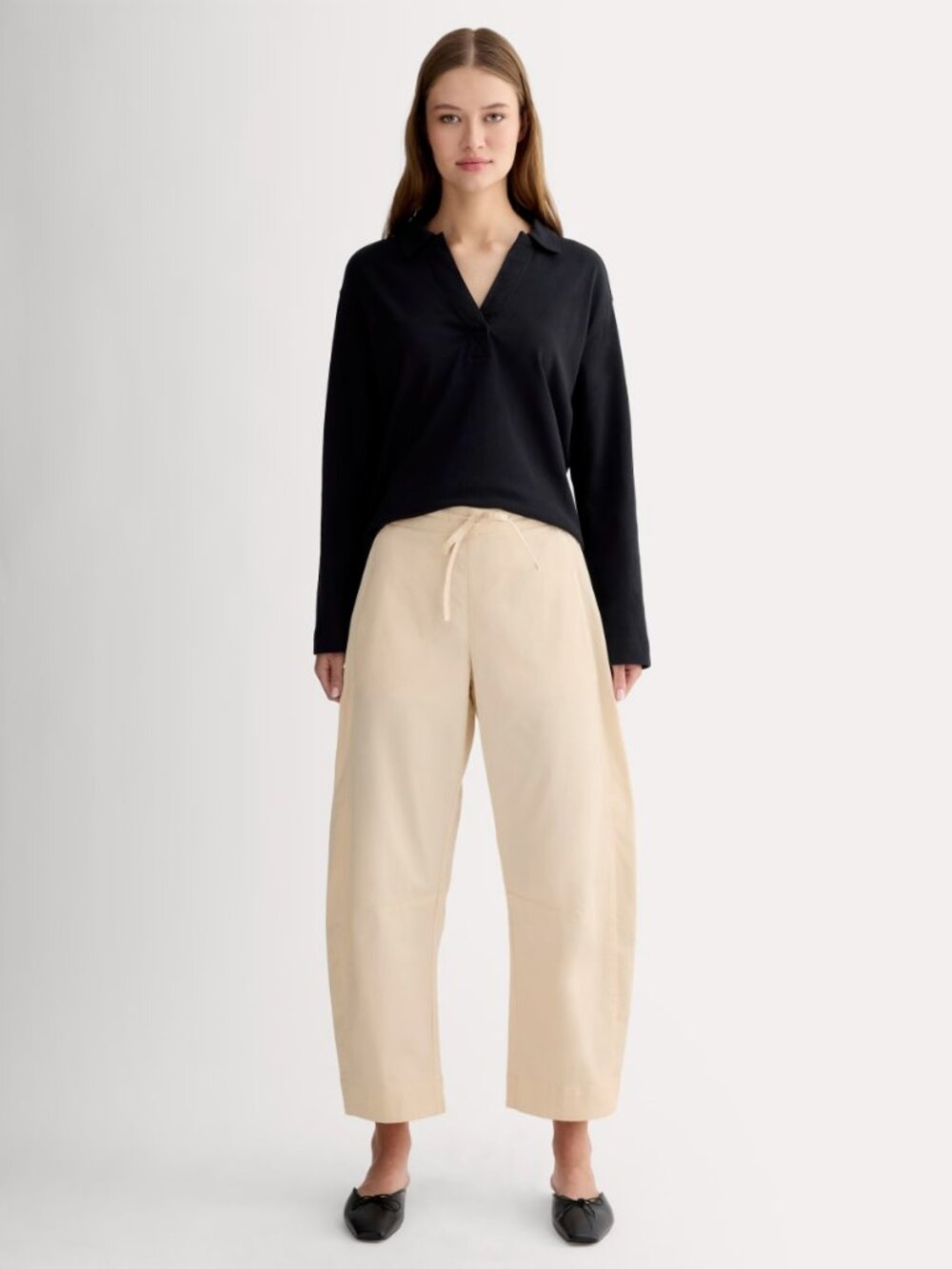Everlane Women's Easy Barrel Pant in Canvas, Size Medium, Cotton/Twill